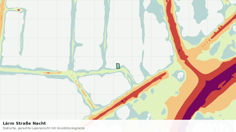 Statische Kartenansicht: Lärm Straße Nacht