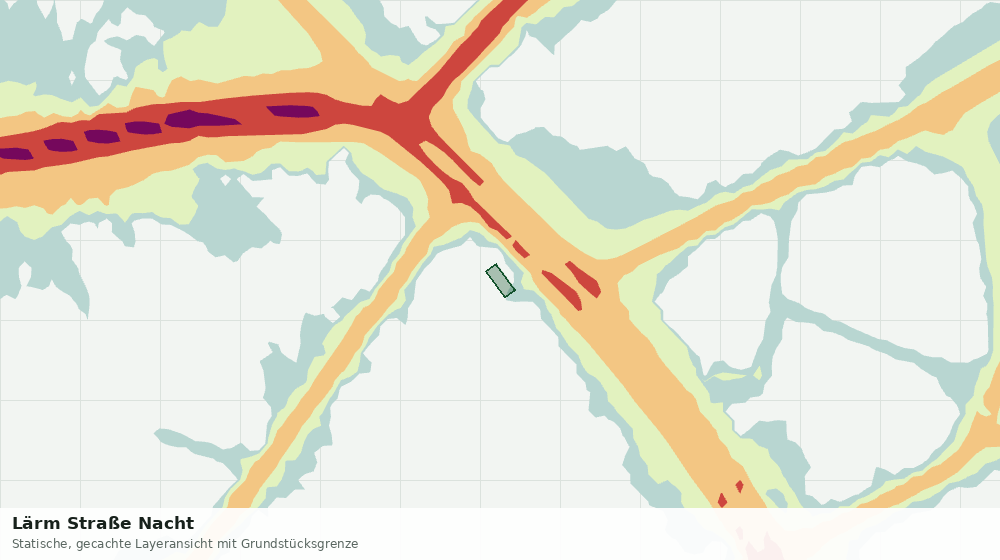 Statische Kartenansicht: Lärm Straße Nacht