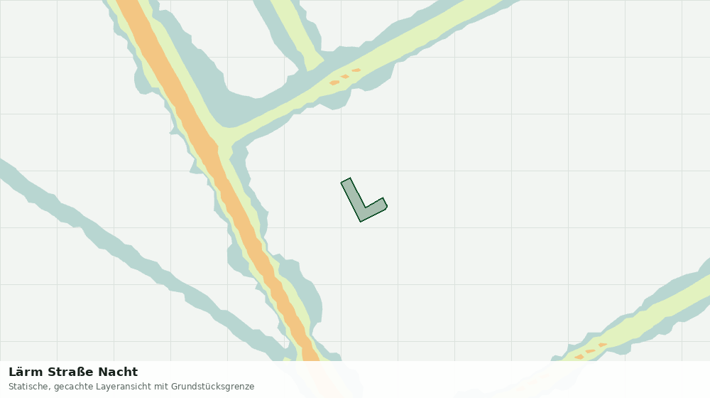 Statische Kartenansicht: Lärm Straße Nacht