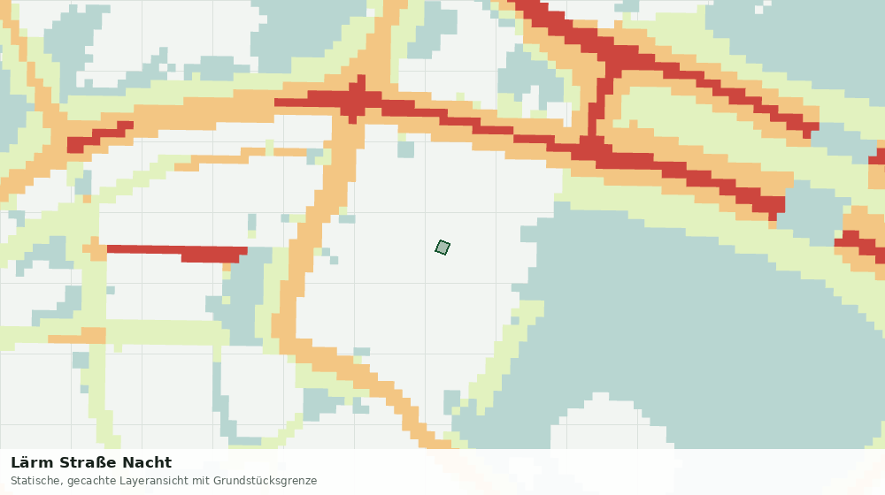 Statische Kartenansicht: Lärm Straße Nacht