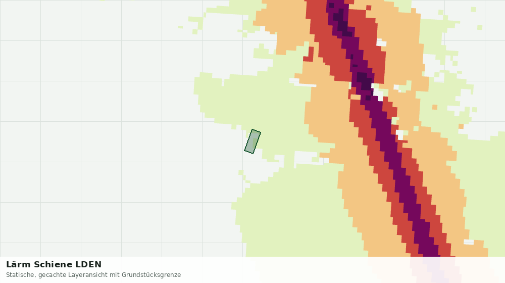 Statische Kartenansicht: Lärm Schiene LDEN