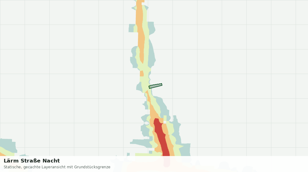 Statische Kartenansicht: Lärm Straße Nacht