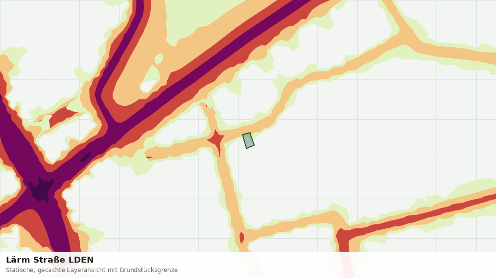 Statische Kartenansicht: Lärm Straße LDEN