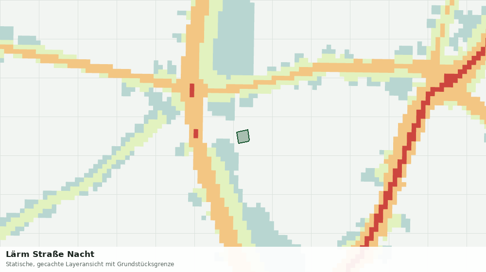 Statische Kartenansicht: Lärm Straße Nacht