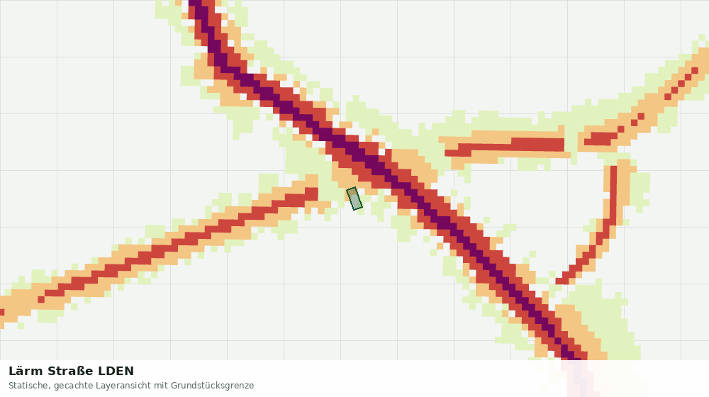 Statische Kartenansicht: Lärm Straße LDEN
