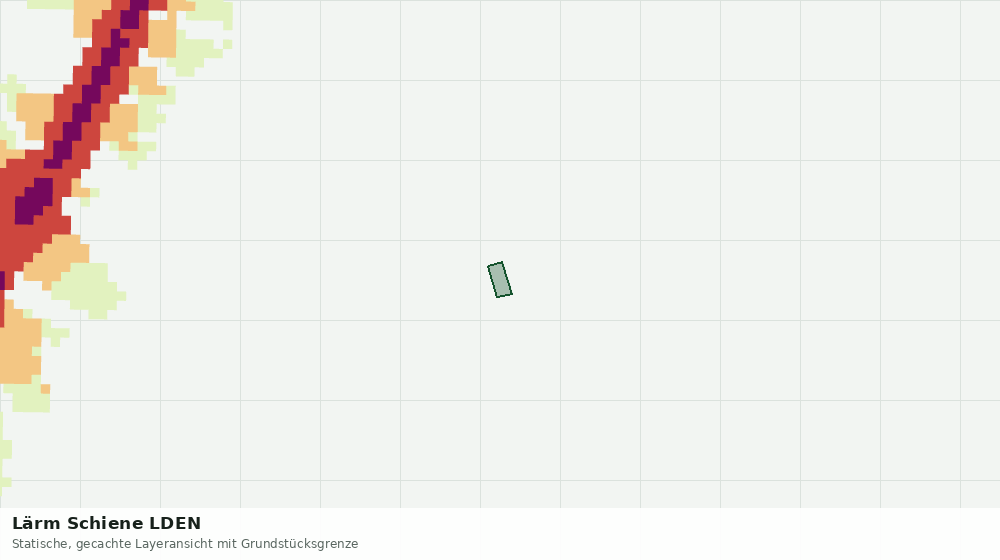 Statische Kartenansicht: Lärm Schiene LDEN