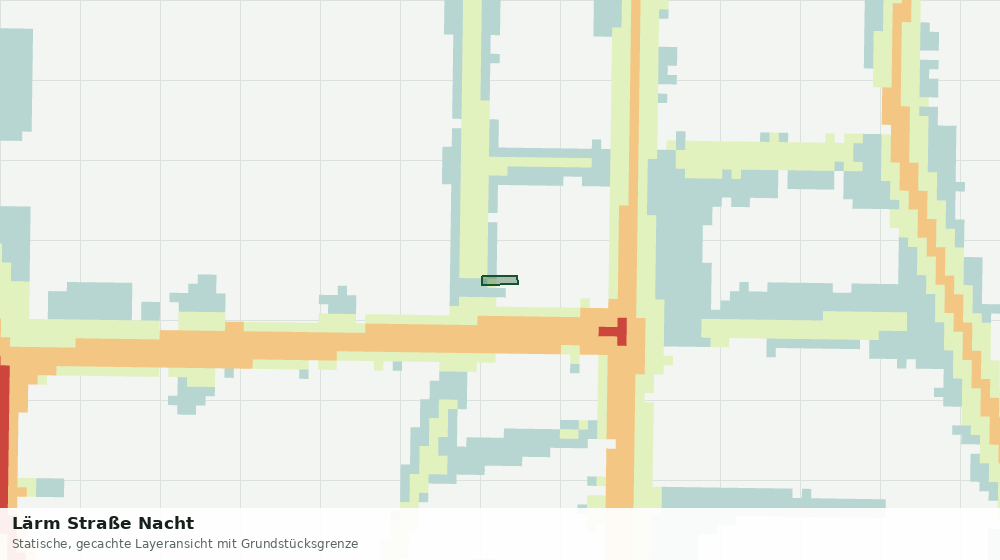 Statische Kartenansicht: Lärm Straße Nacht
