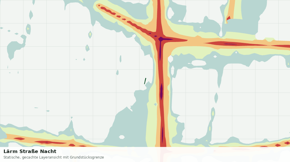 Statische Kartenansicht: Lärm Straße Nacht