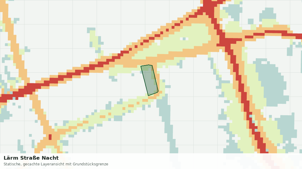 Statische Kartenansicht: Lärm Straße Nacht