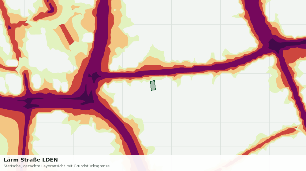Statische Kartenansicht: Lärm Straße LDEN