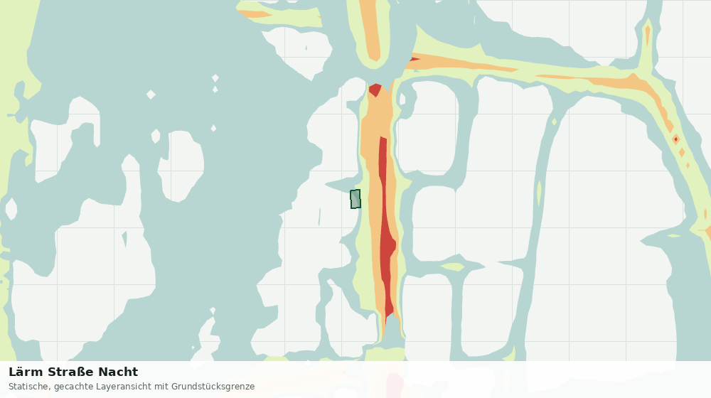 Statische Kartenansicht: Lärm Straße Nacht