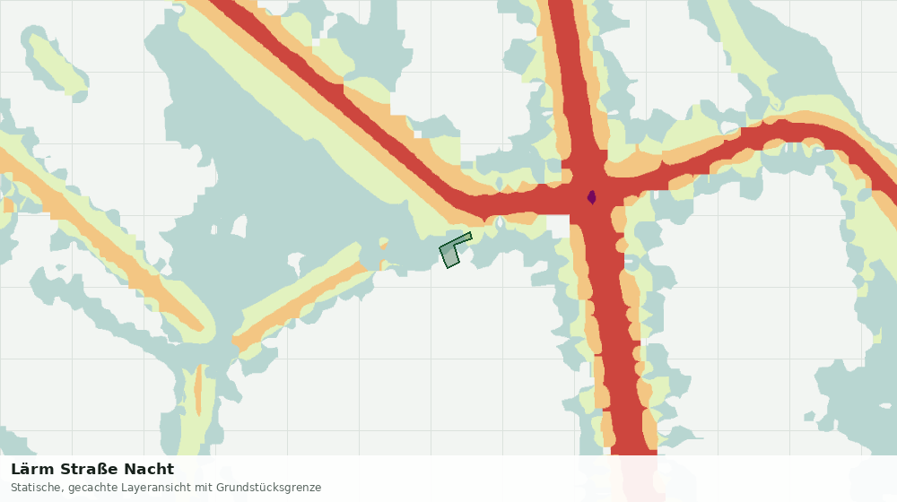 Statische Kartenansicht: Lärm Straße Nacht