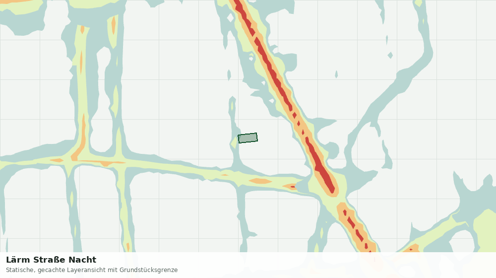 Statische Kartenansicht: Lärm Straße Nacht