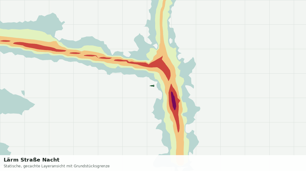 Statische Kartenansicht: Lärm Straße Nacht