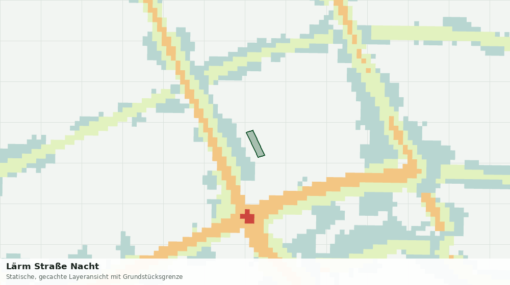 Statische Kartenansicht: Lärm Straße Nacht