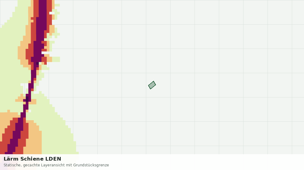 Statische Kartenansicht: Lärm Schiene LDEN