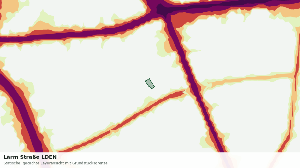 Statische Kartenansicht: Lärm Straße LDEN
