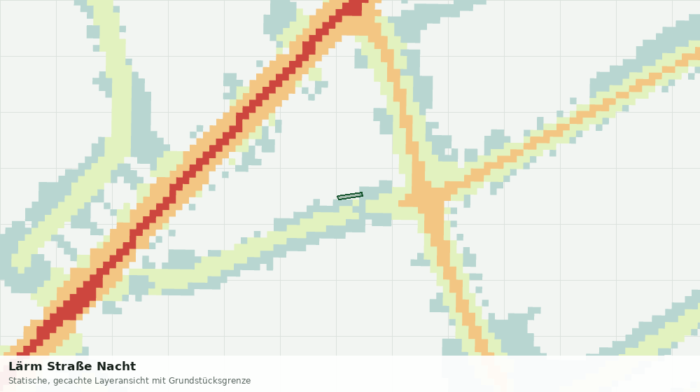 Statische Kartenansicht: Lärm Straße Nacht
