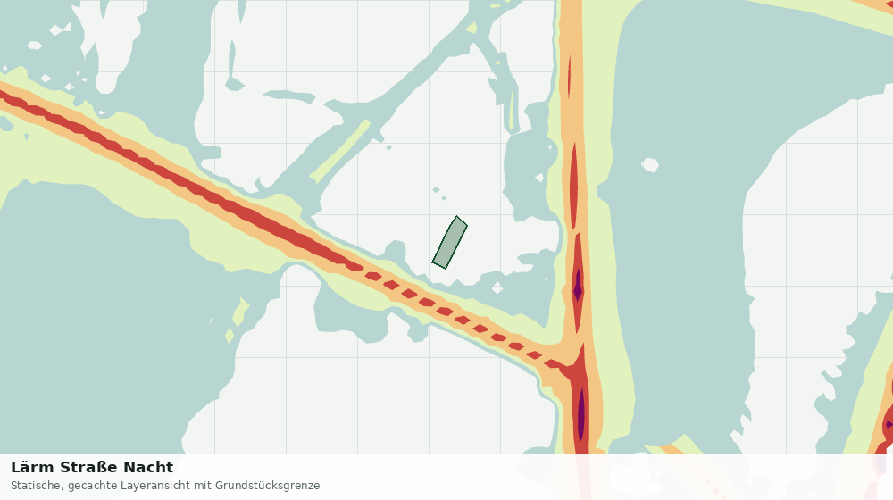 Statische Kartenansicht: Lärm Straße Nacht