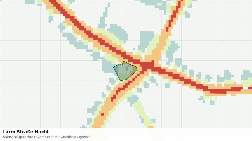 Statische Kartenansicht: Lärm Straße Nacht