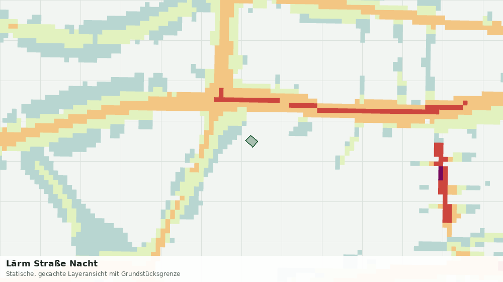 Statische Kartenansicht: Lärm Straße Nacht