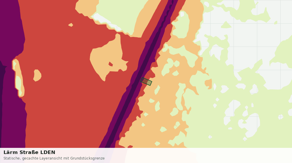 Statische Kartenansicht: Lärm Straße LDEN