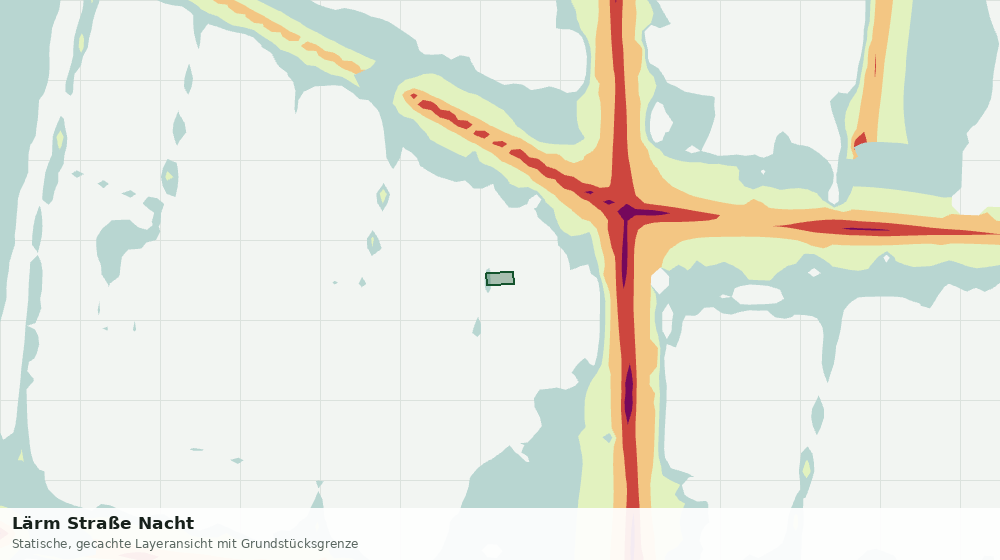 Statische Kartenansicht: Lärm Straße Nacht