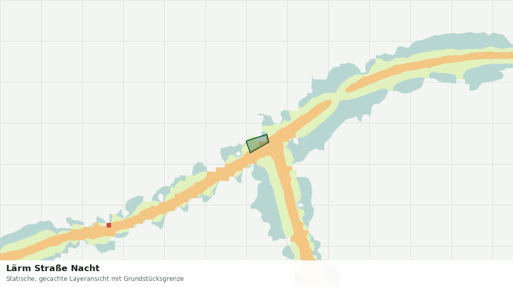 Statische Kartenansicht: Lärm Straße Nacht