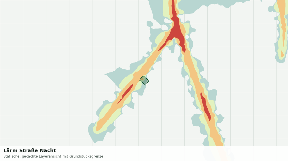 Statische Kartenansicht: Lärm Straße Nacht