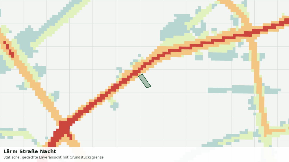 Statische Kartenansicht: Lärm Straße Nacht