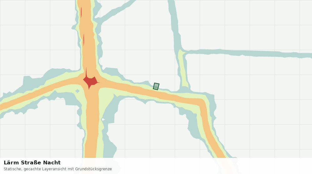 Statische Kartenansicht: Lärm Straße Nacht