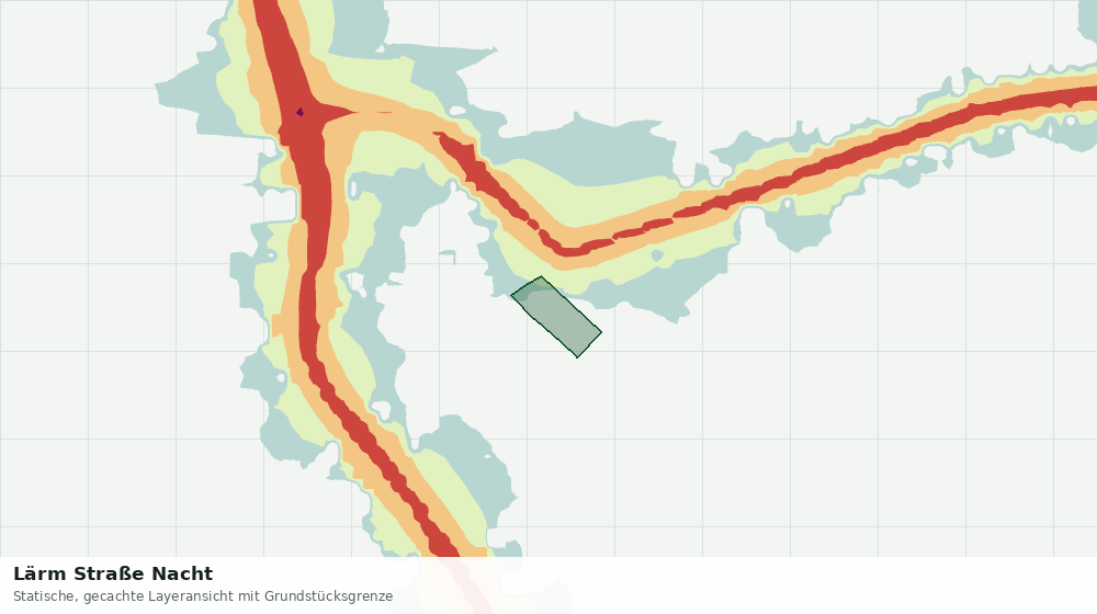 Statische Kartenansicht: Lärm Straße Nacht