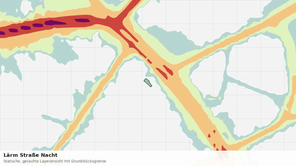 Statische Kartenansicht: Lärm Straße Nacht