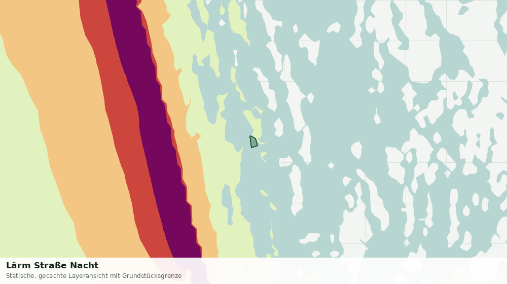 Statische Kartenansicht: Lärm Straße Nacht