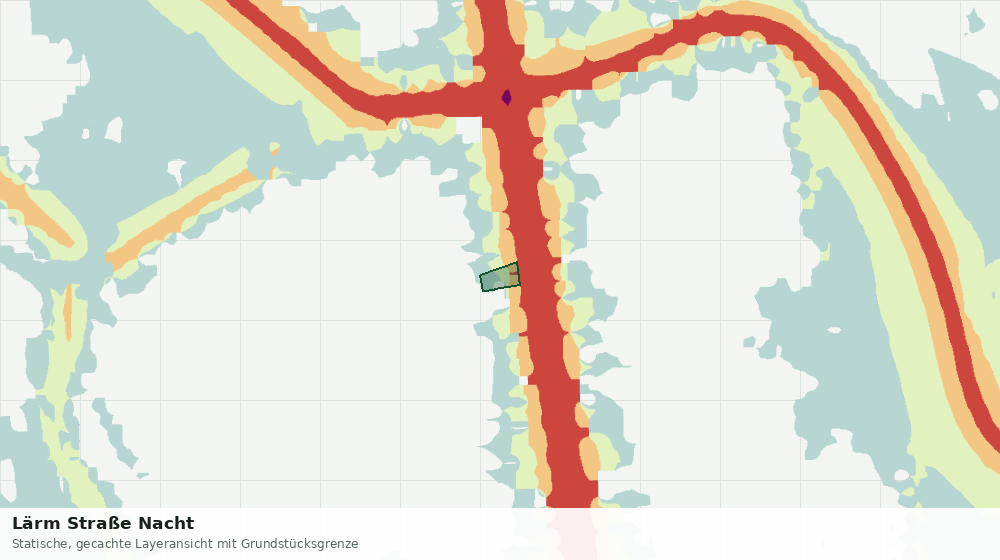 Statische Kartenansicht: Lärm Straße Nacht