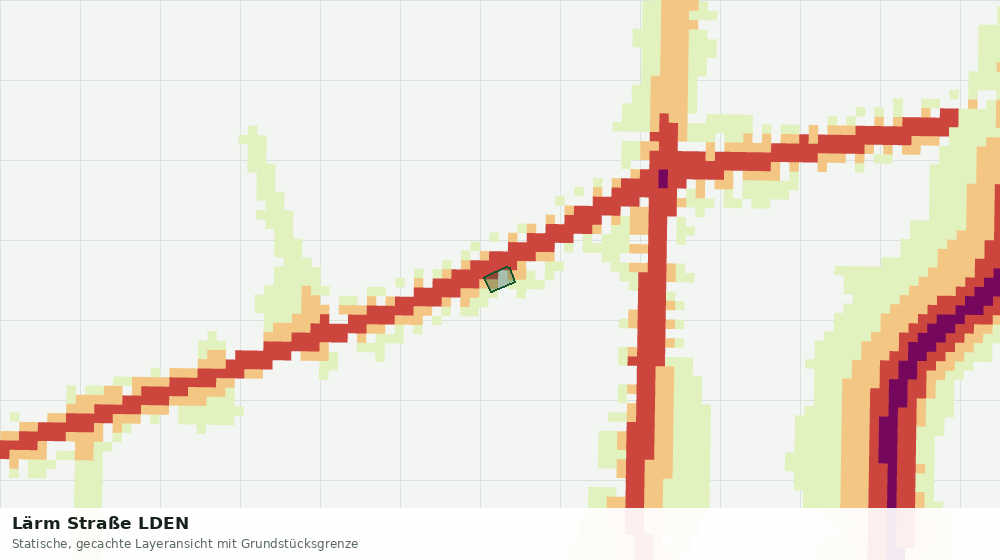 Statische Kartenansicht: Lärm Straße LDEN