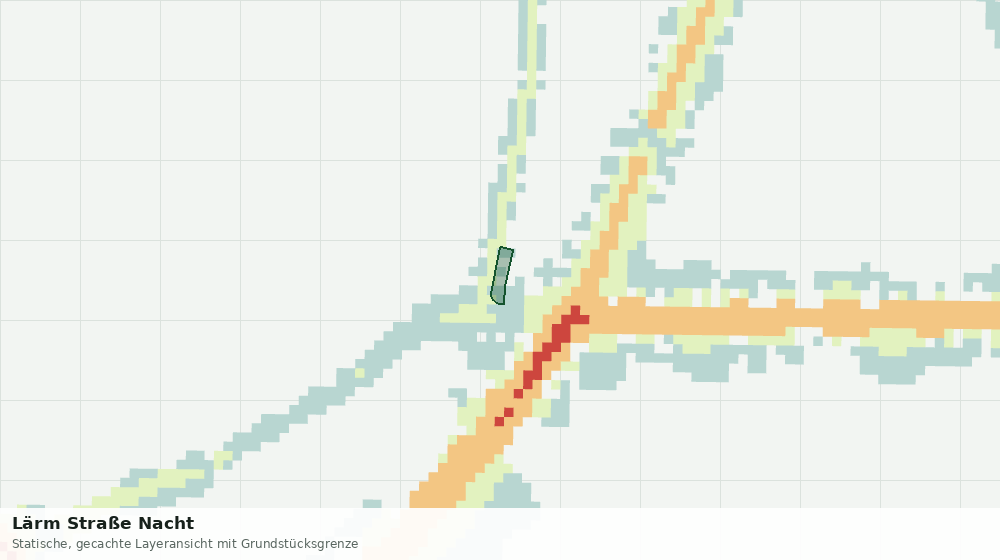 Statische Kartenansicht: Lärm Straße Nacht