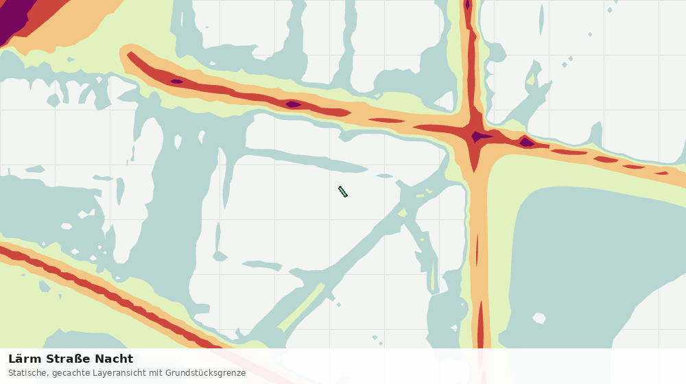 Statische Kartenansicht: Lärm Straße Nacht