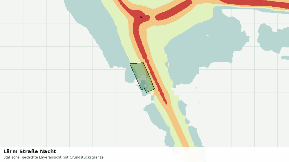 Statische Kartenansicht: Lärm Straße Nacht