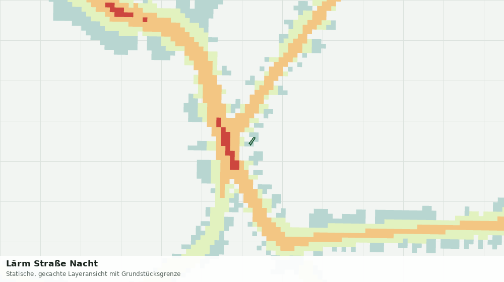 Statische Kartenansicht: Lärm Straße Nacht