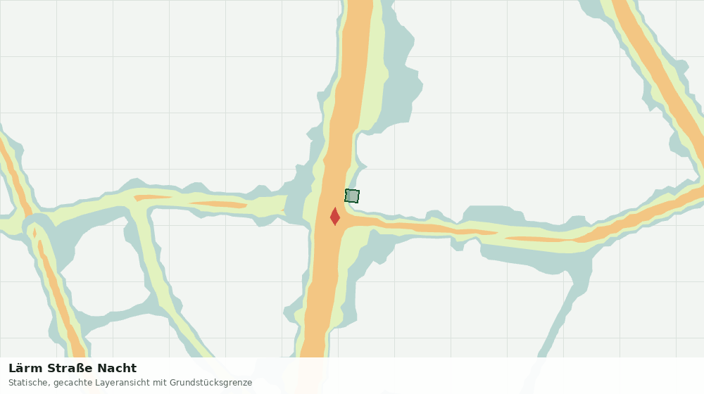Statische Kartenansicht: Lärm Straße Nacht