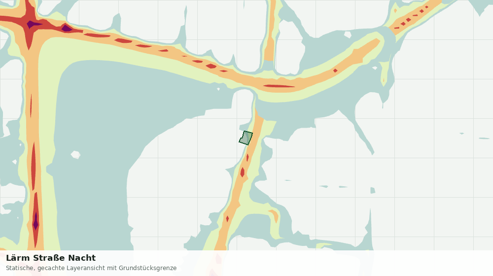 Statische Kartenansicht: Lärm Straße Nacht