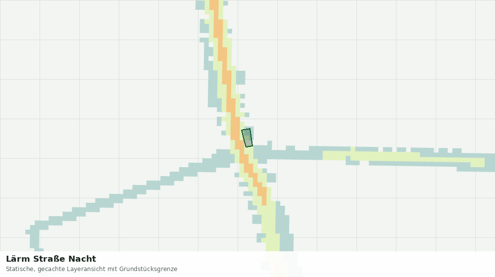 Statische Kartenansicht: Lärm Straße Nacht