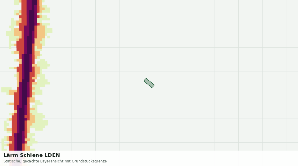 Statische Kartenansicht: Lärm Schiene LDEN