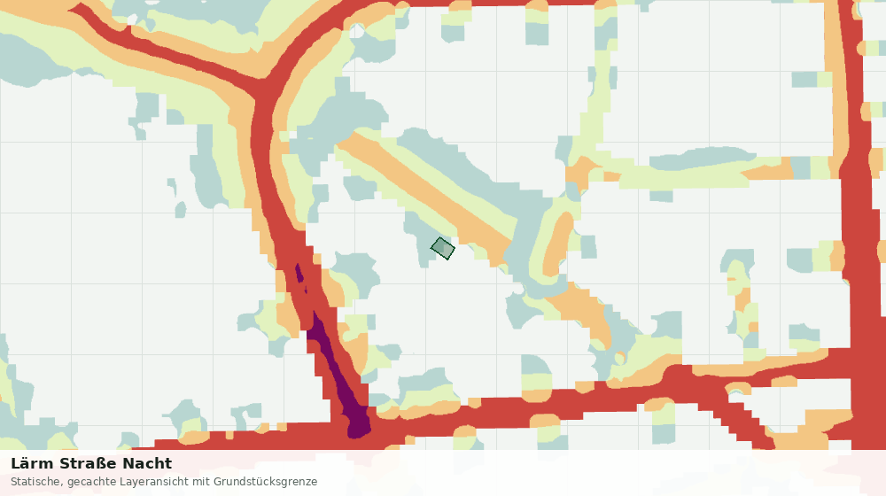 Statische Kartenansicht: Lärm Straße Nacht