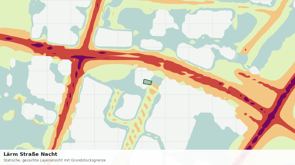 Statische Kartenansicht: Lärm Straße Nacht