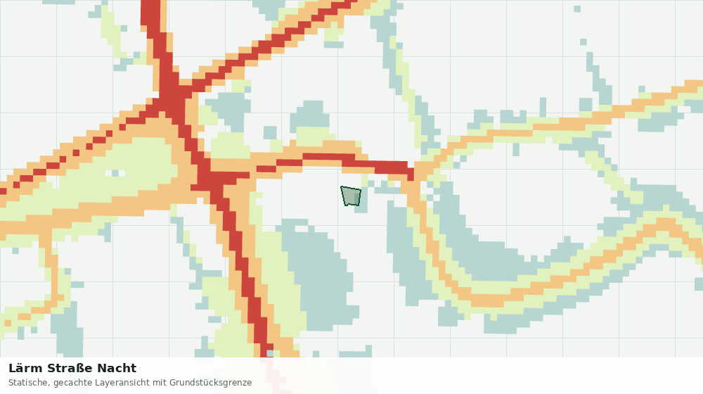 Statische Kartenansicht: Lärm Straße Nacht