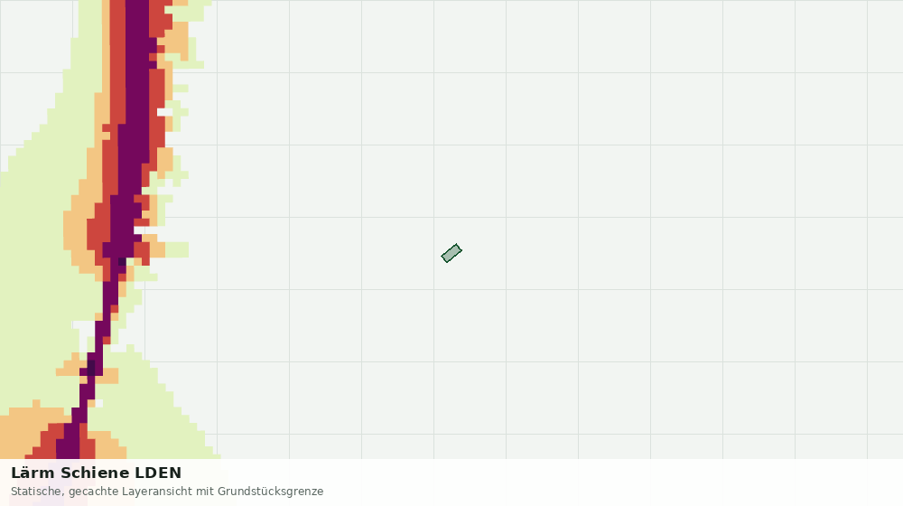 Statische Kartenansicht: Lärm Schiene LDEN
