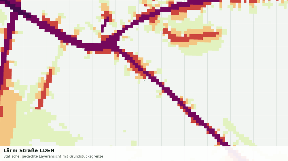 Statische Kartenansicht: Lärm Straße LDEN