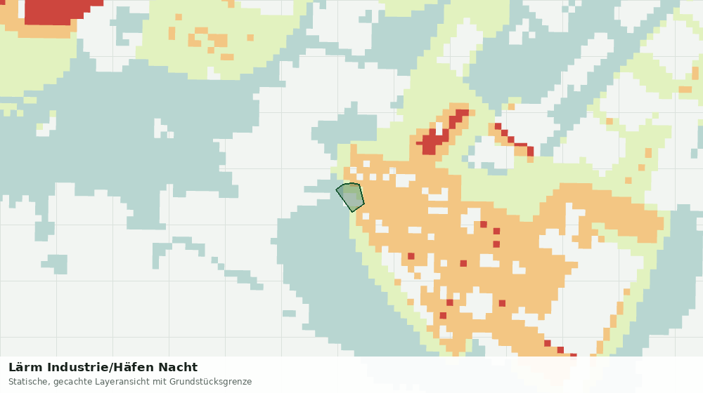 Statische Kartenansicht: Lärm Industrie/Häfen Nacht